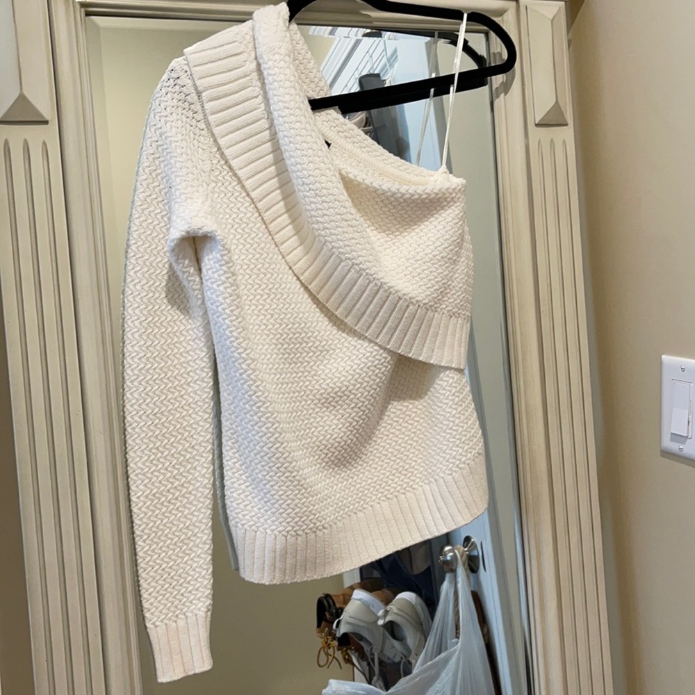 Off the shoulder white/cream sweater